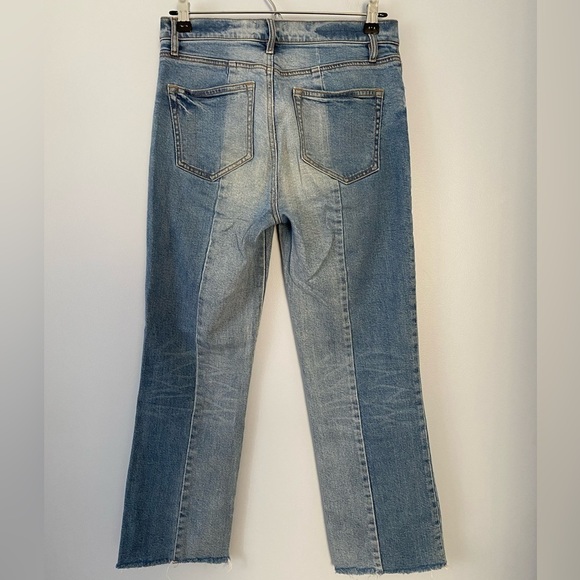 Lou & Grey Ankle Jeans Size 27, Mid Rise Light Wash Denim, Raw Hem - Picture 2 of 12